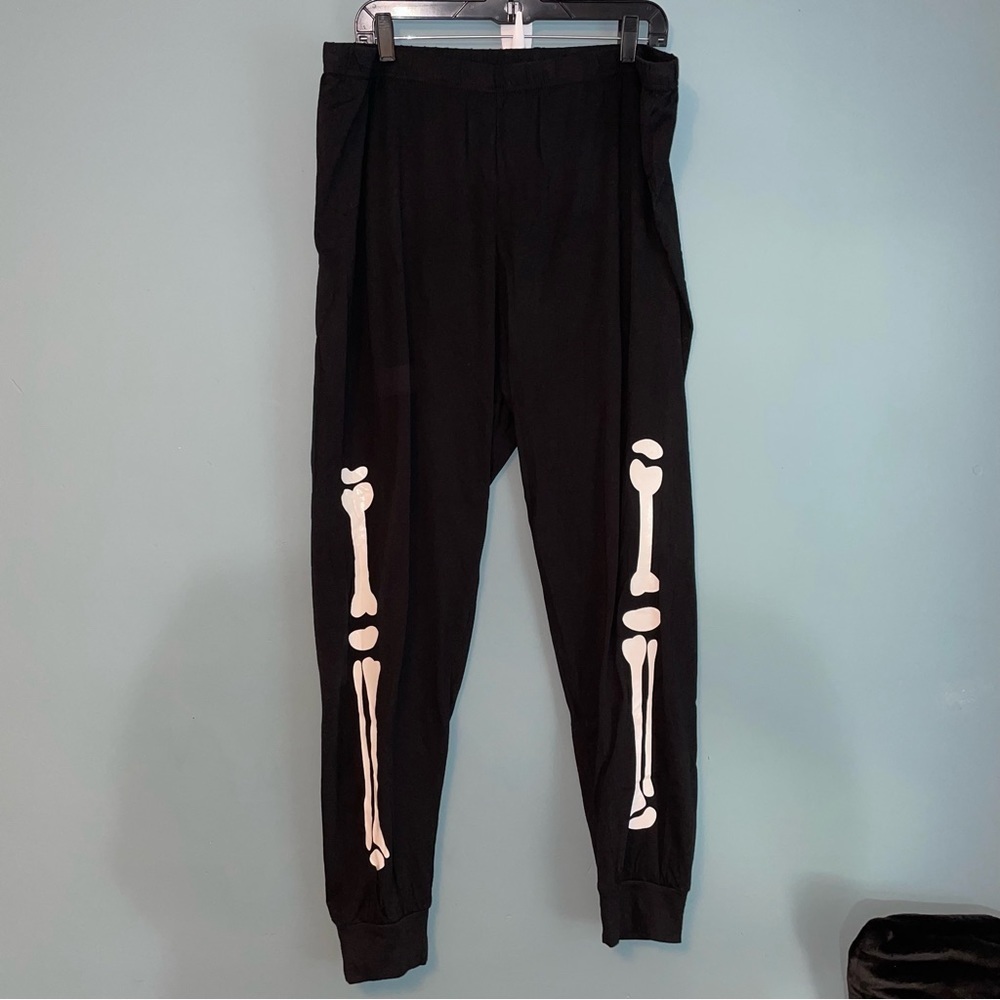 The Place Unisex Adult Halloween Skeleton Jogger Style Pants Size XL